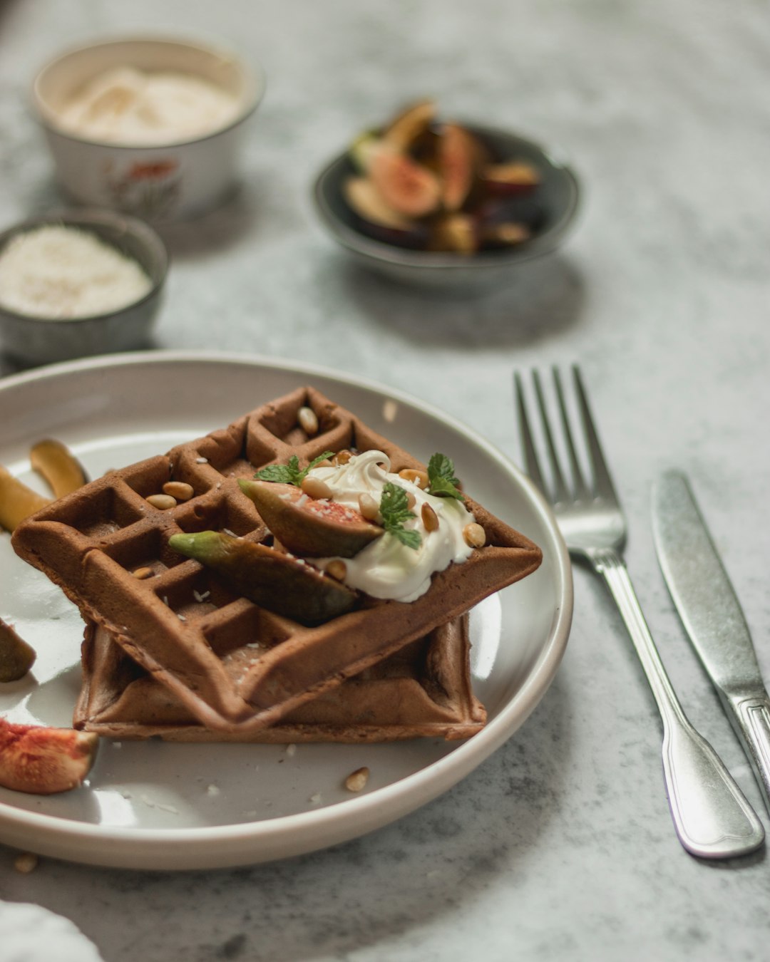 plate of waffles