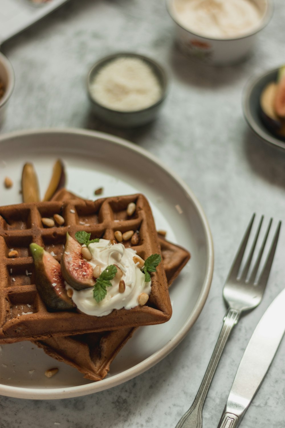 plate of waffles