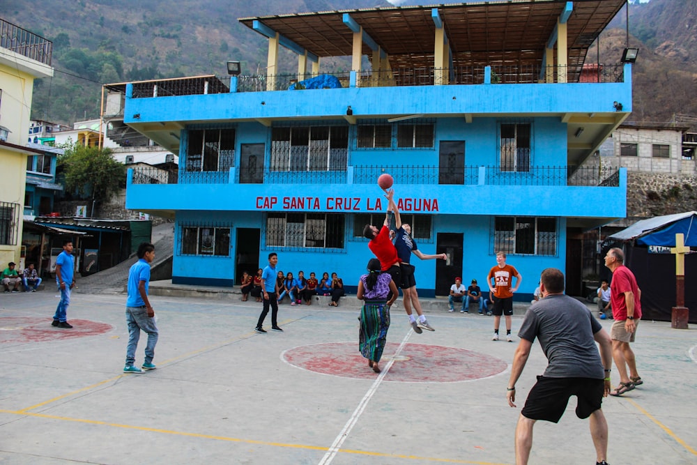 people playing basketball