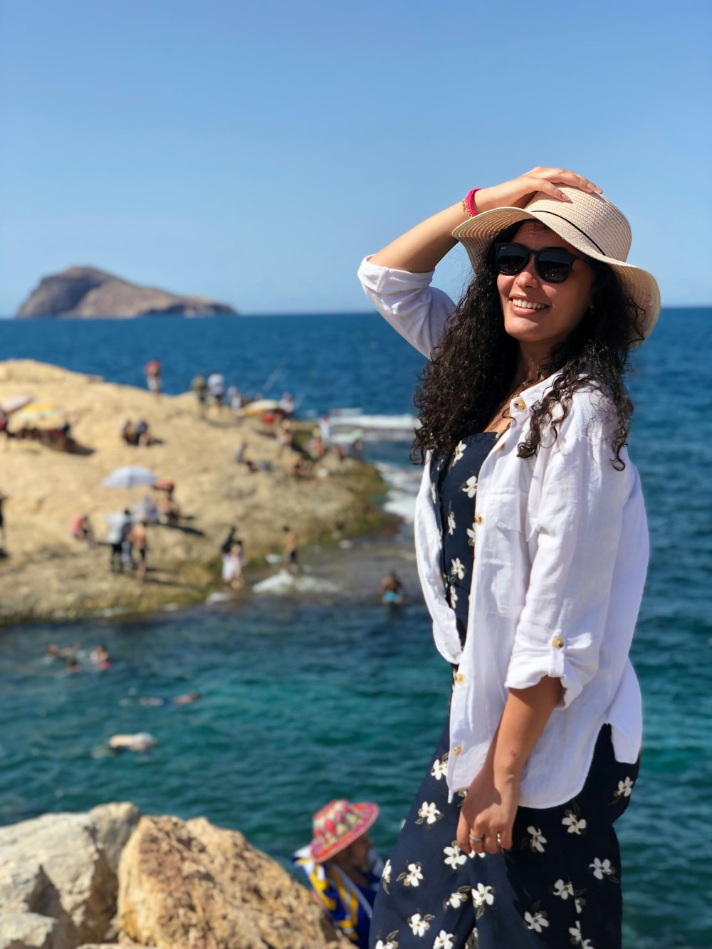 woman standing near sea