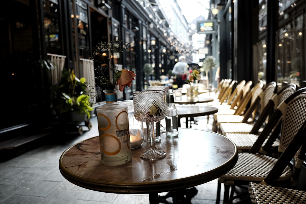 brown wooden table