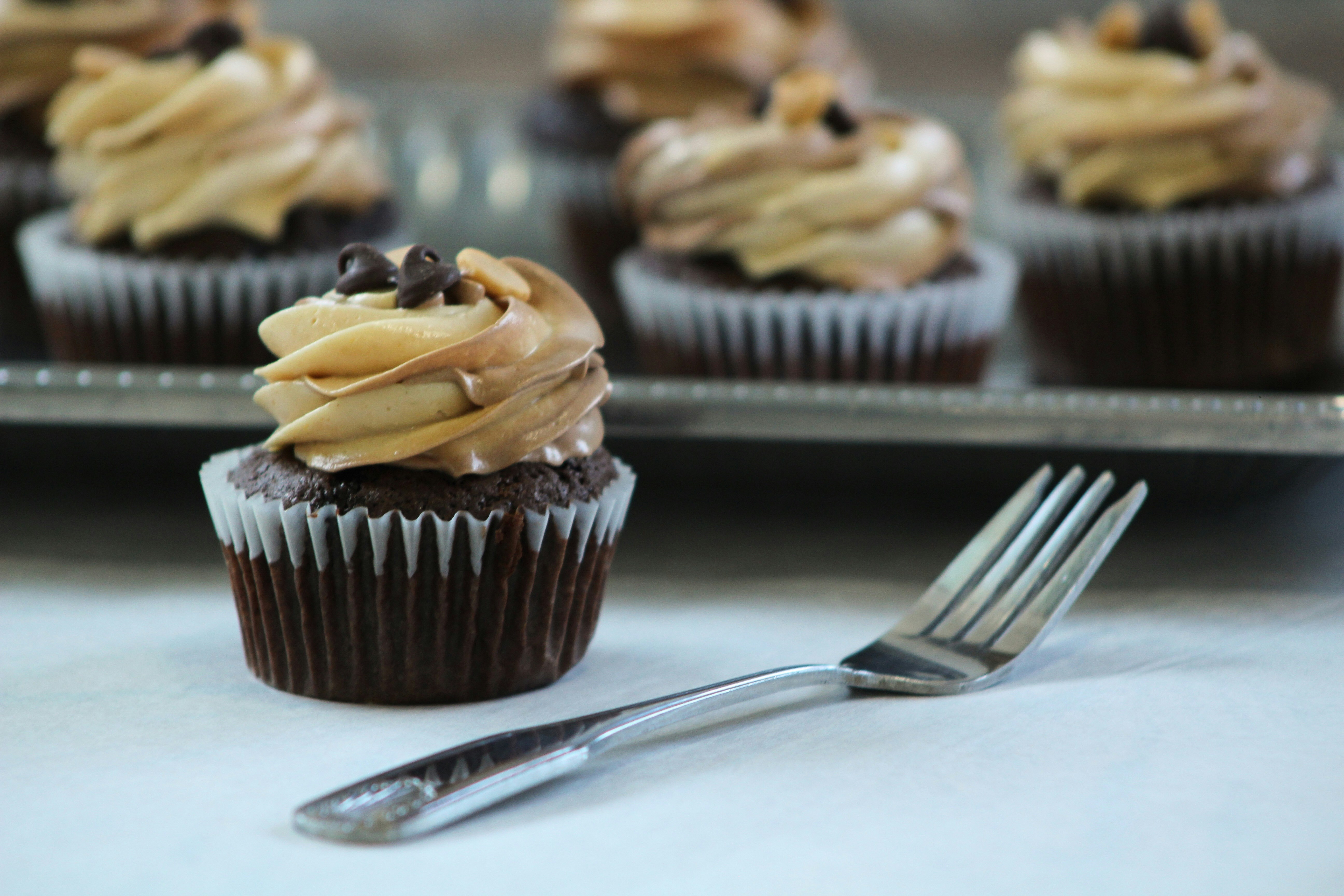 Cupcake al cioccolato con glassa bianca su piatto in ceramica bianca foto –  Immagine gratis di Cupcake su Unsplash, image size:3000x2000