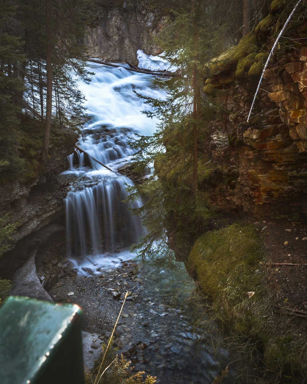 landscape photography of waterfalls