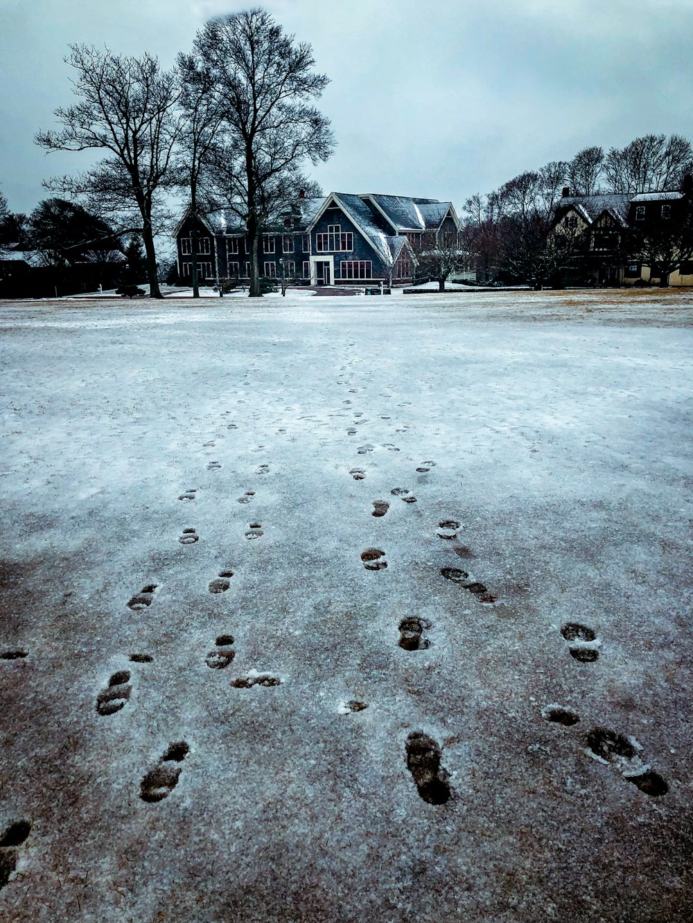 gray-scale photo of foot prints