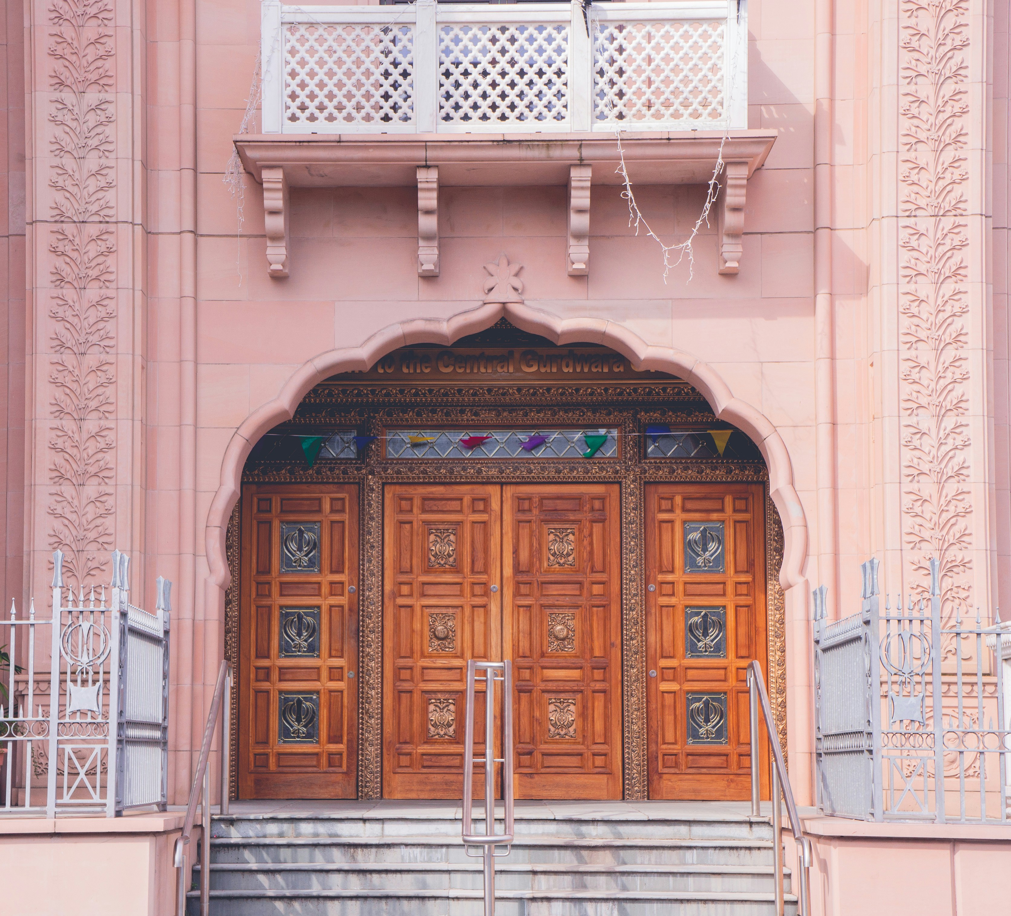 Entrance to a Sikh community centre in Glasgow