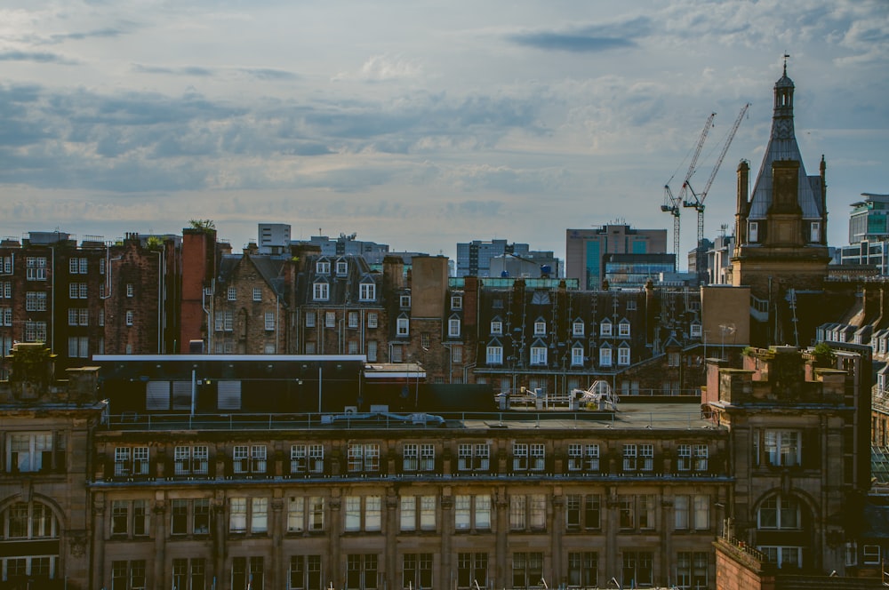 brown concrete buildings