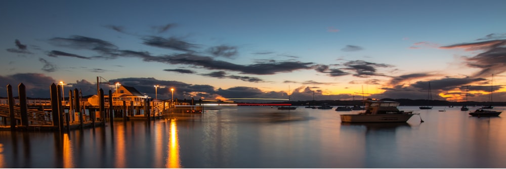 boat on water during golden hour