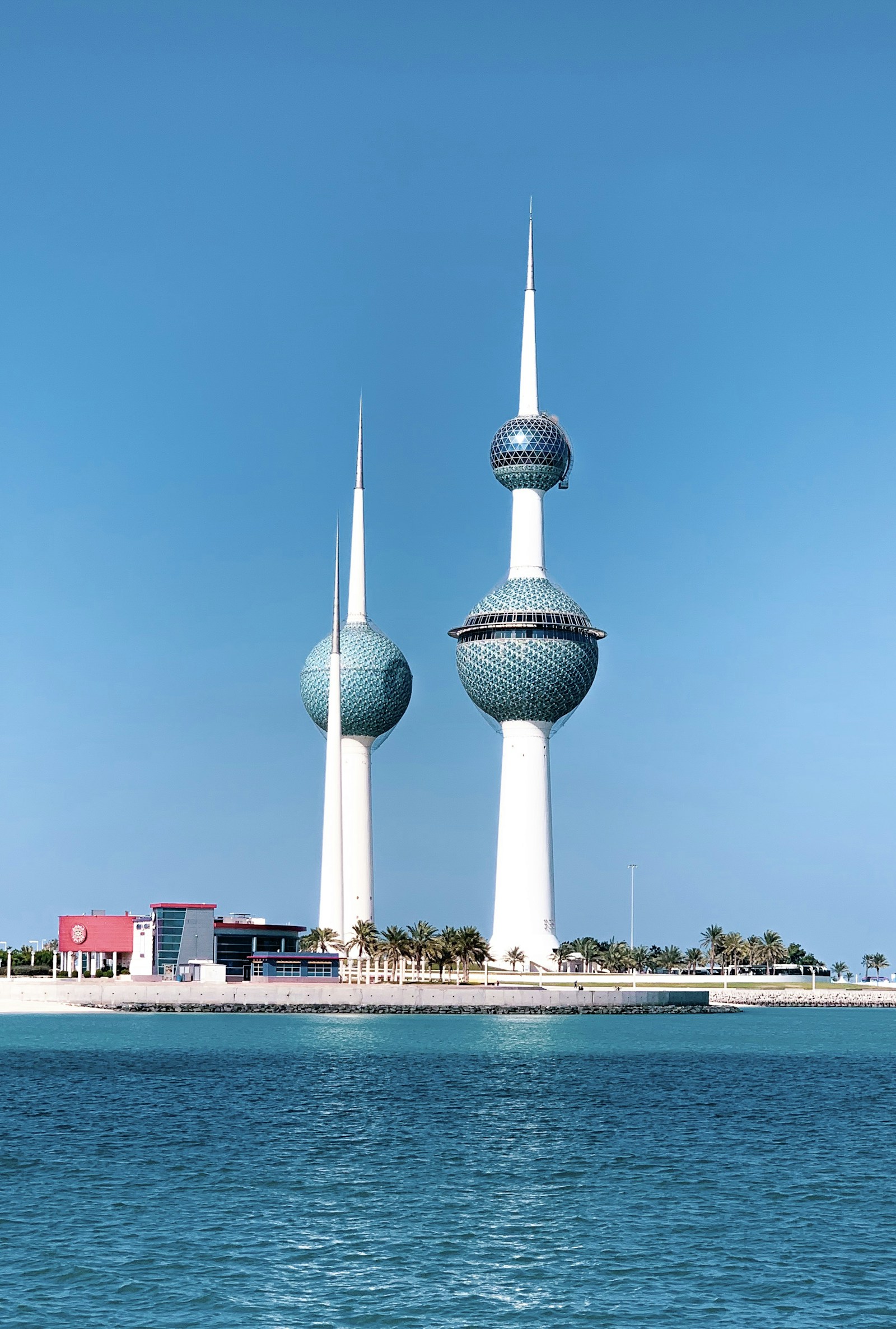 Kuwait Towers on the waterfront