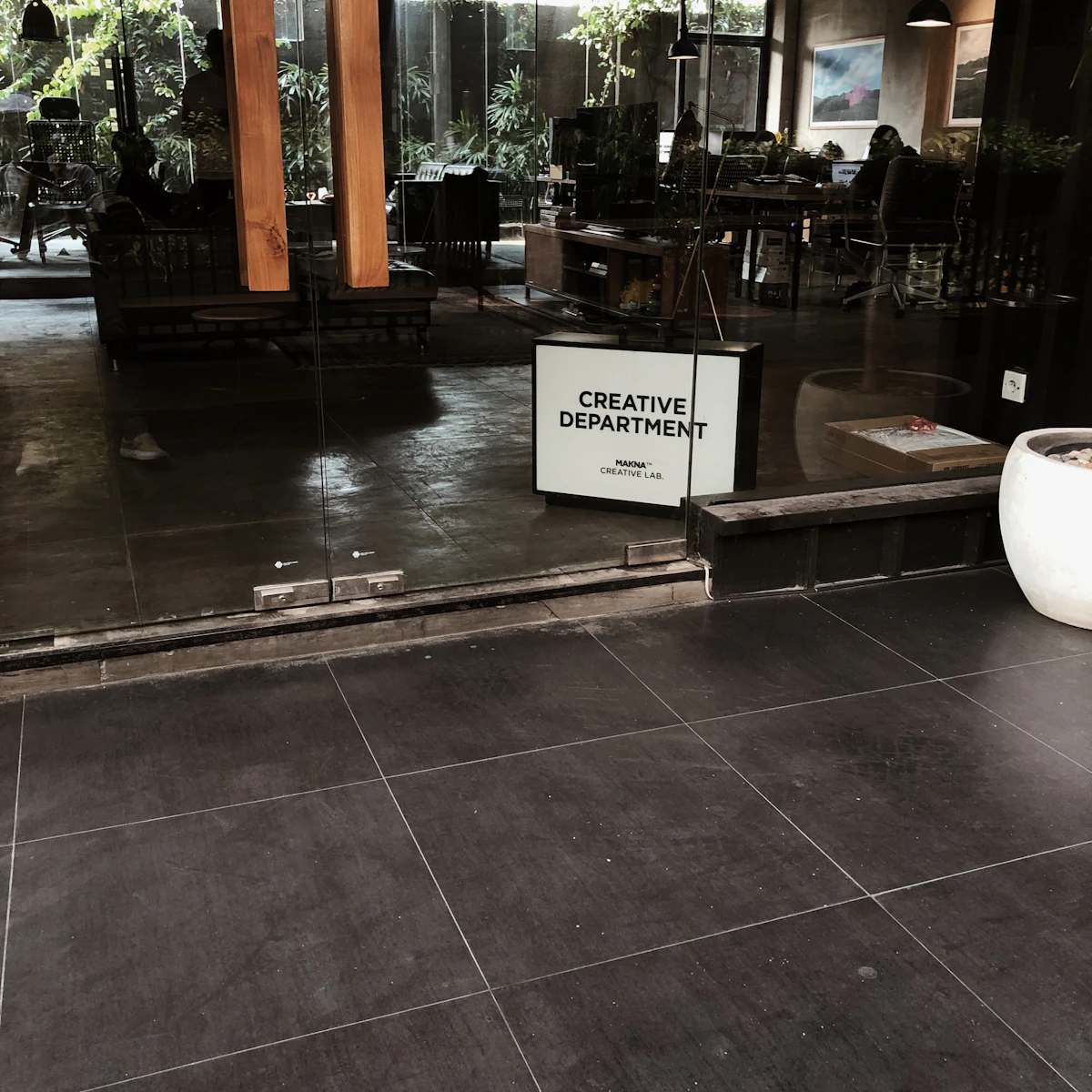 Modern design workspace with creative materials and bold design concepts