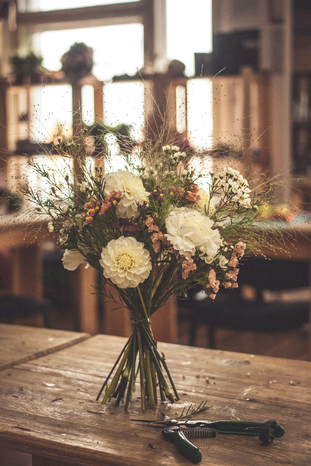 assorted-color flower arrangement centerpiece