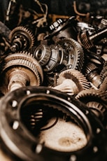 assorted gears macro photography