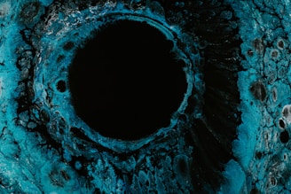 black and blue stone