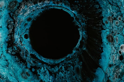 black and blue stone