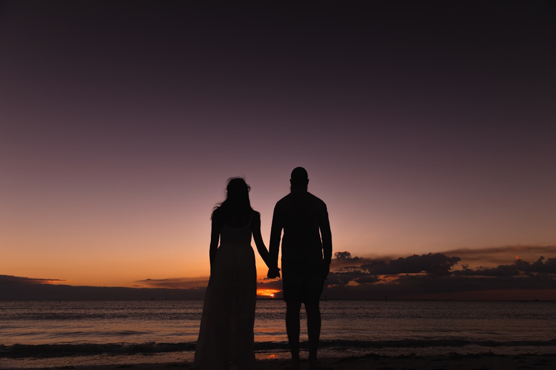 silhouette of couple