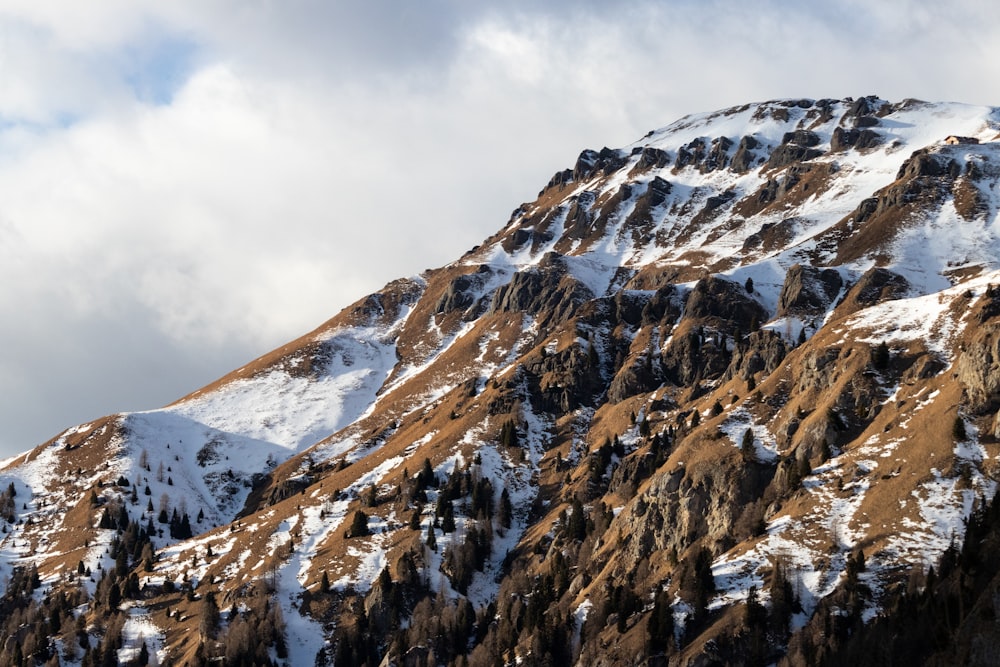 brown and white mountain