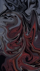 gray and red abstract painting