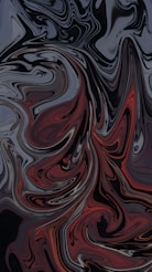 gray and red abstract painting