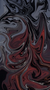 gray and red abstract painting