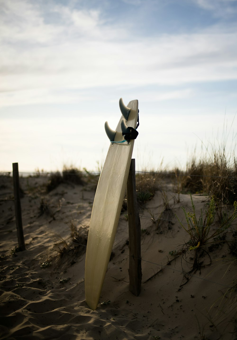 surfboard on sand