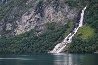 landscape photography of waterfalls