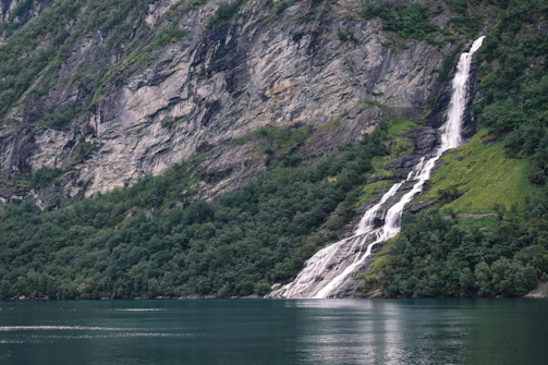 landscape photography of waterfalls