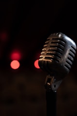 close-up of dynamic microphone