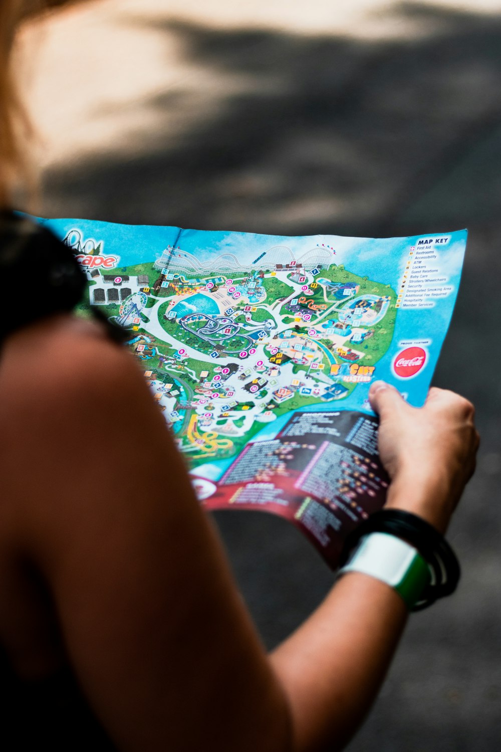 person holding map