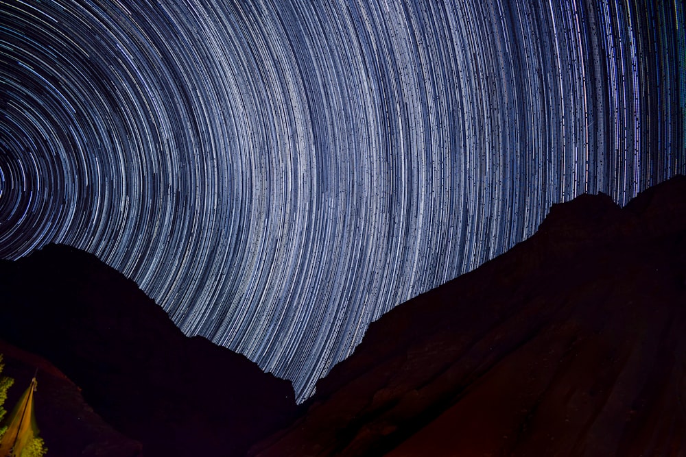 time lapse photo of stars