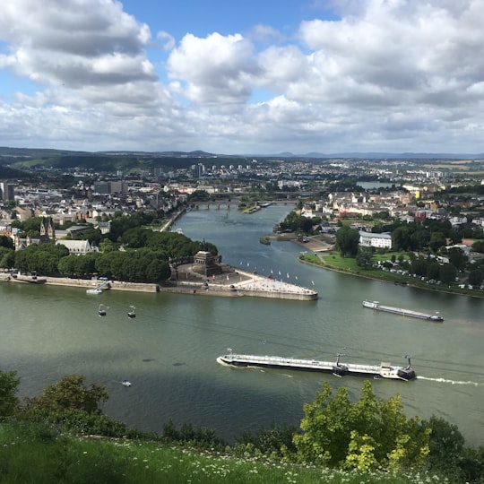 white ship in river during daytime in Deutsches Eck Germany
