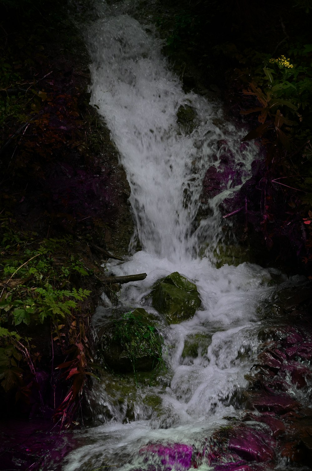 waterfall in timelapse photo