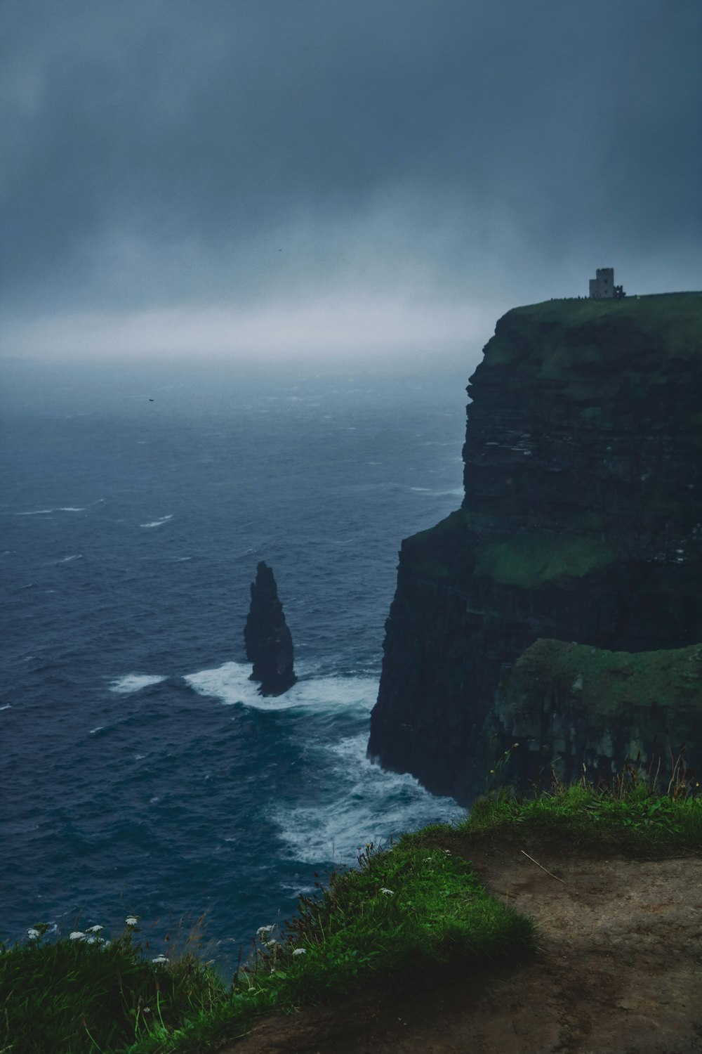 landscape photo of cliff near sea