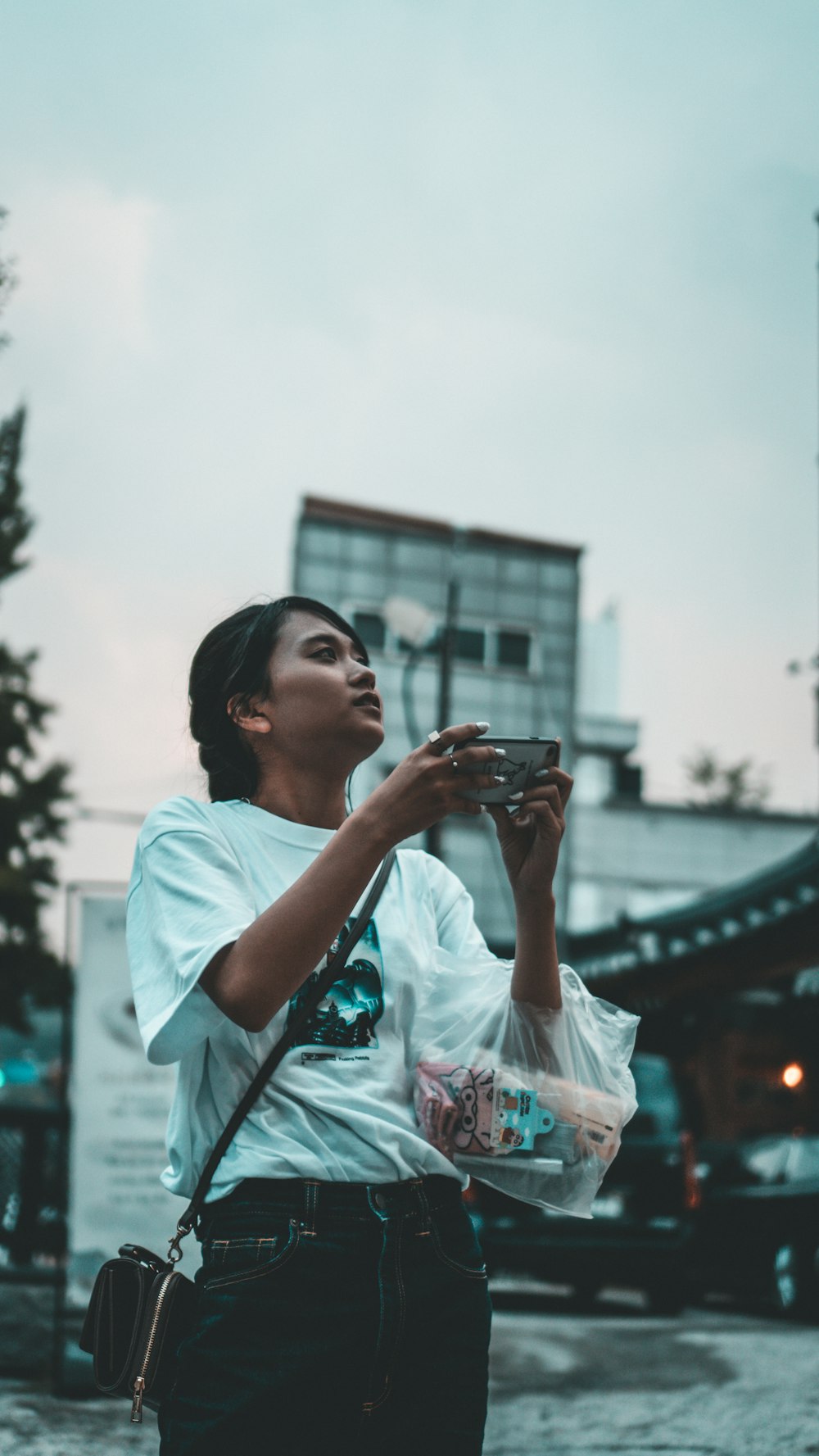 woman wearing white shirt during daytime