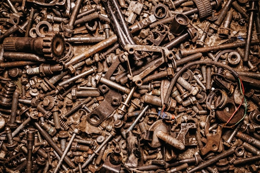 pile of metal tools