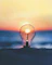 selective focus photography of light bulb