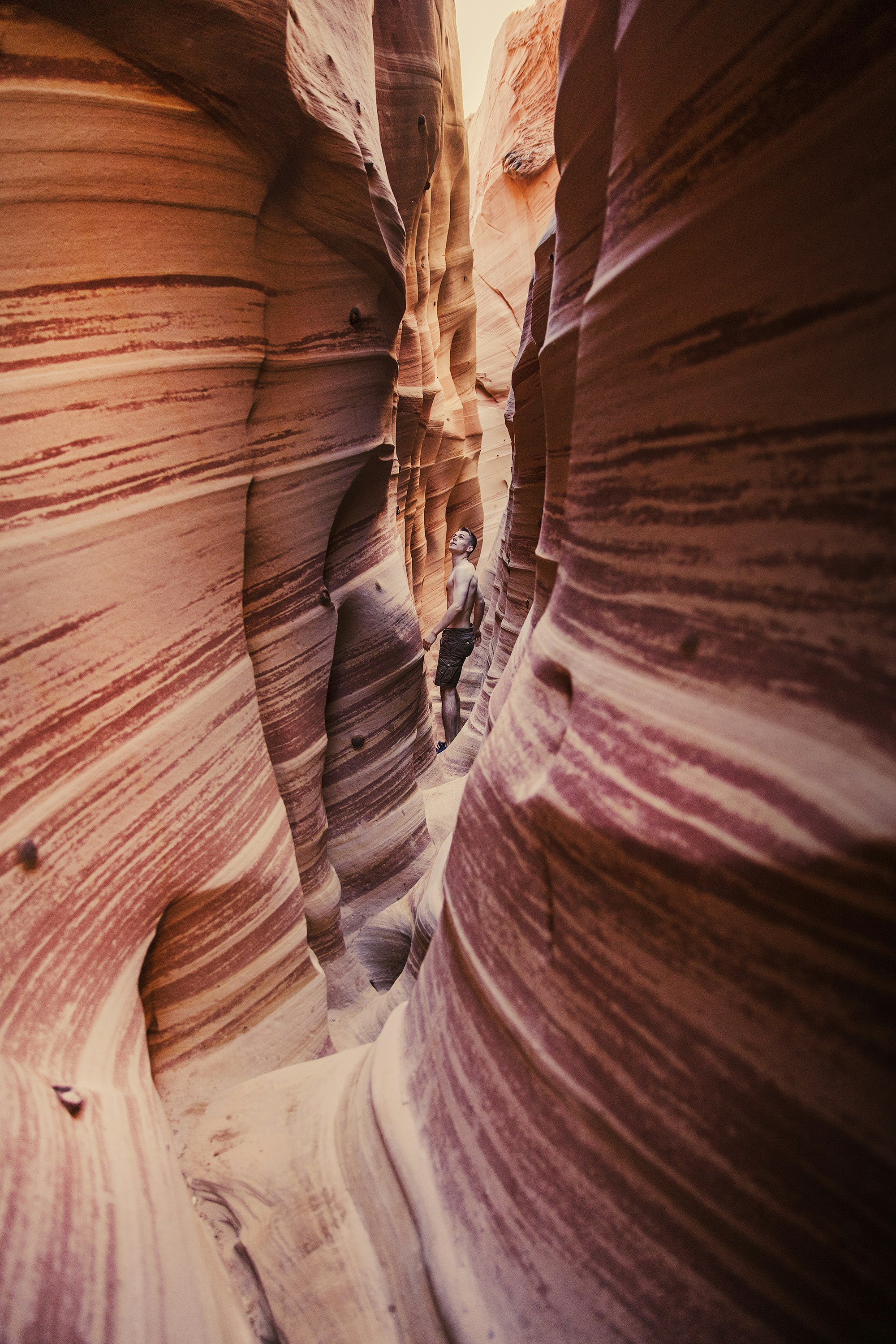 The Big Trip - Exploring the depths of Zebra Slot Canyon - Explore more at explorehuper.com/the-big-trip