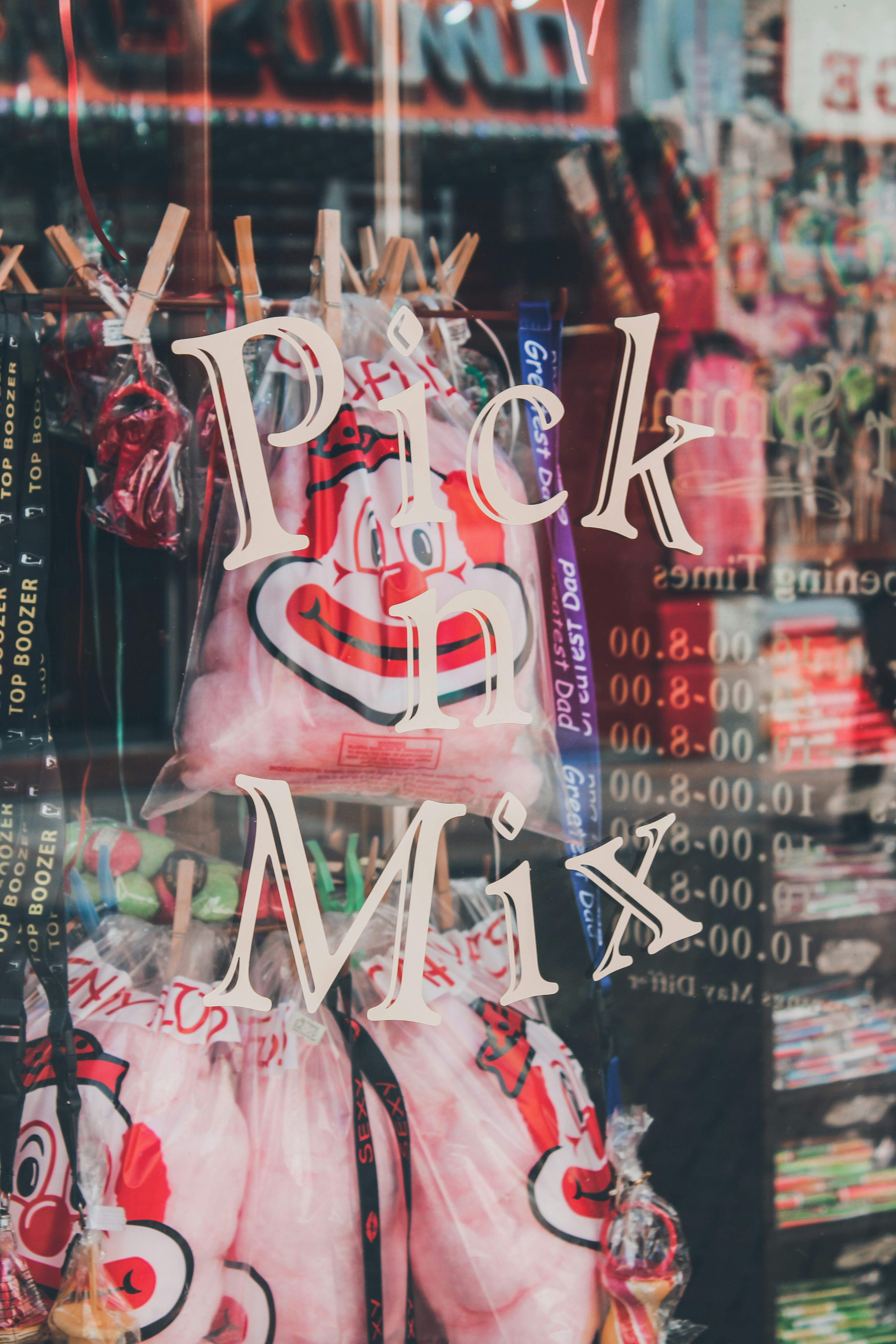 displayed bags inside Pick Mix shop