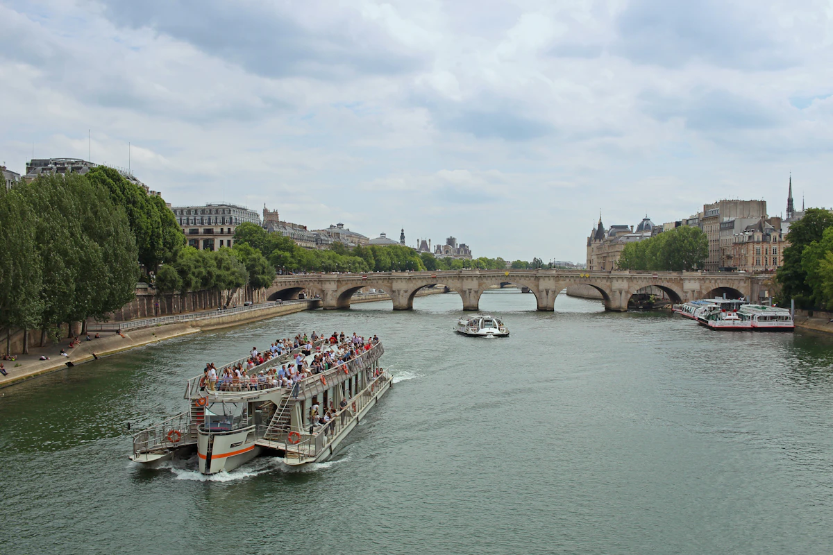 River cruise boat on a calm river