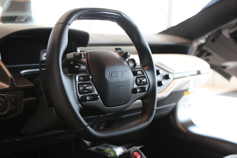 blacks steering wheel