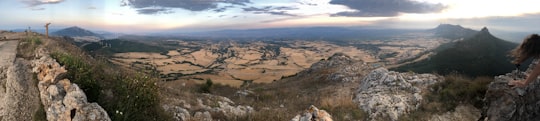 aerial view of mountains in Lapoblación Spain