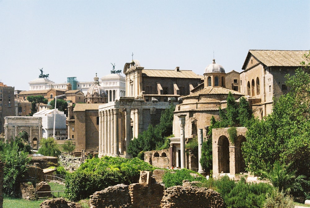 the ruins of the ancient city of pompei