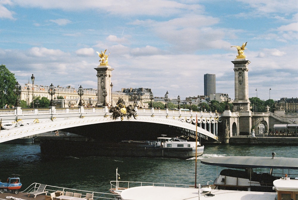 white concrete bridge