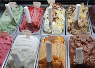 variety of ice creams