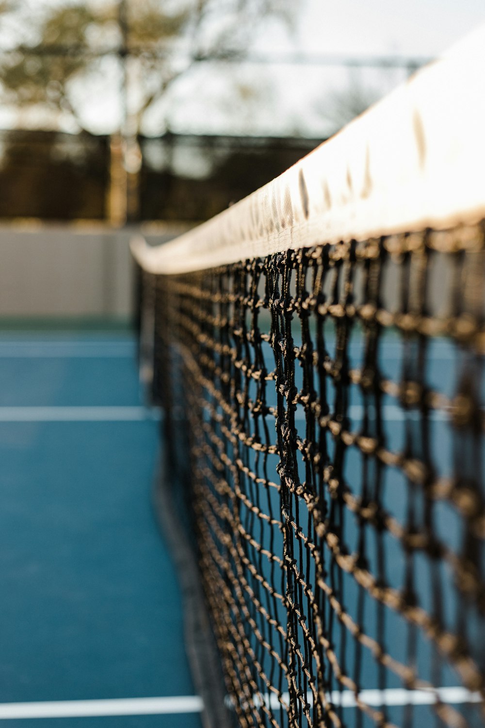 Schwarz-weißes Badmintonnetz