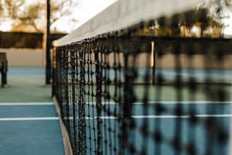 white and black badminton net