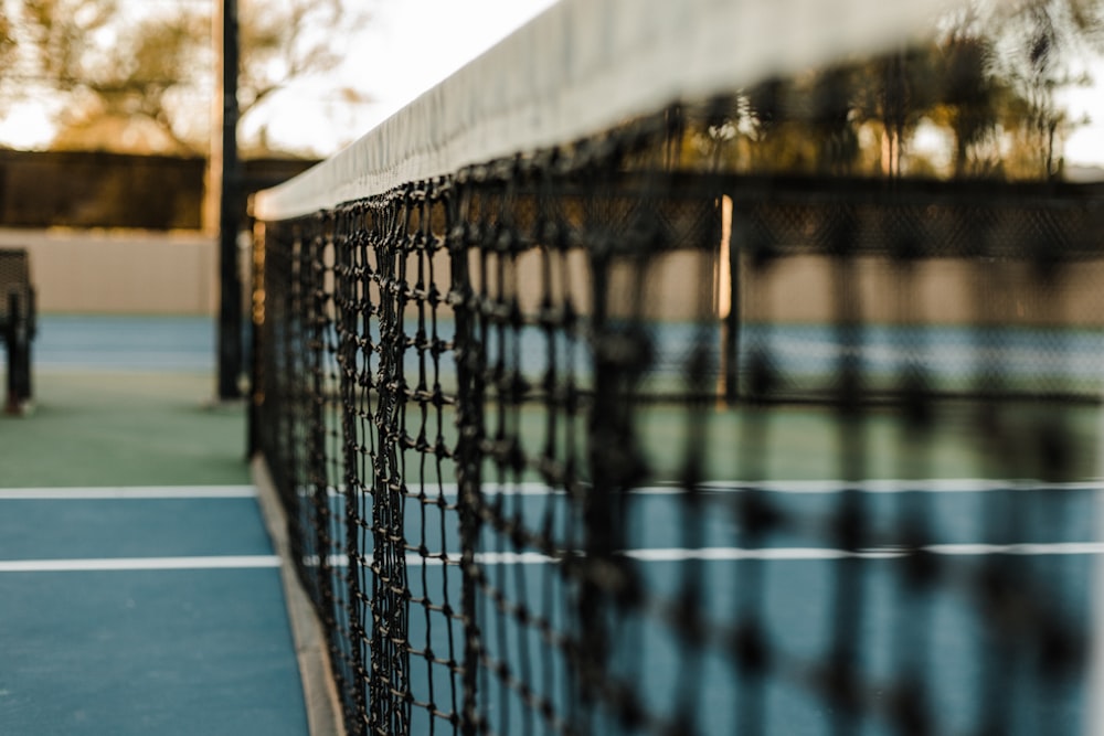 white and black badminton net