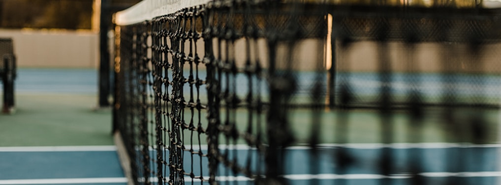 white and black badminton net