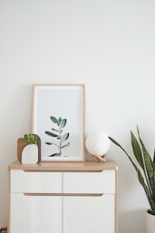 white and brown wooden cabinet
