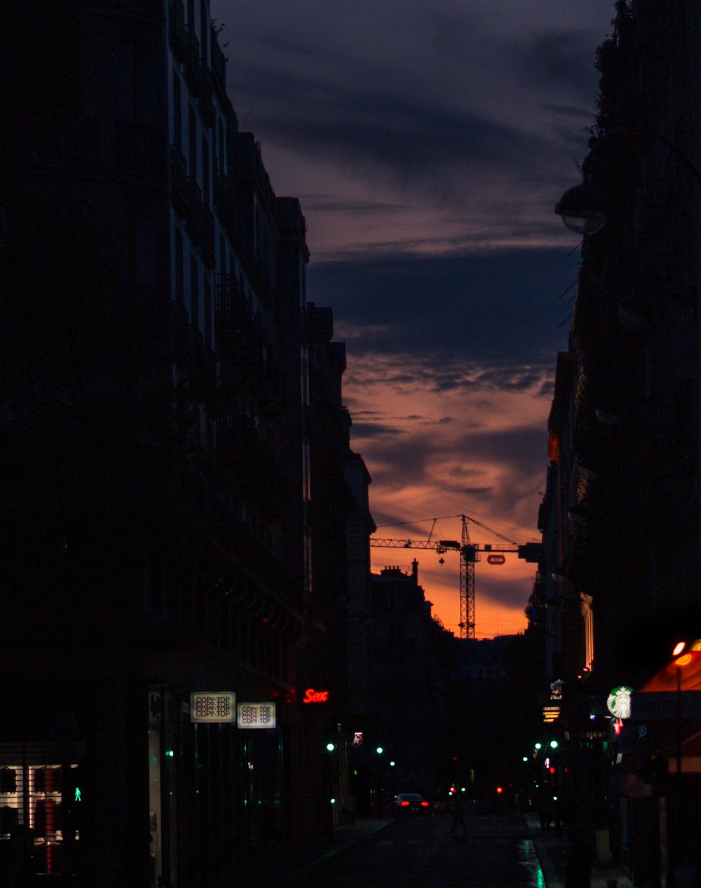 silhouette of buildings