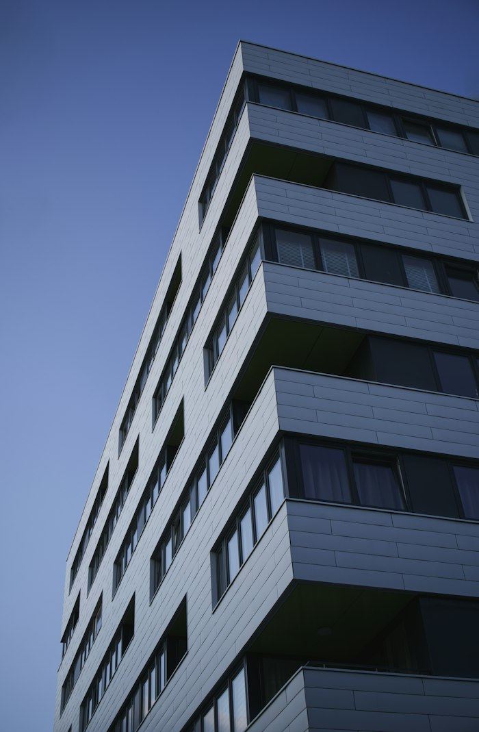 Modern high-rise apartment building