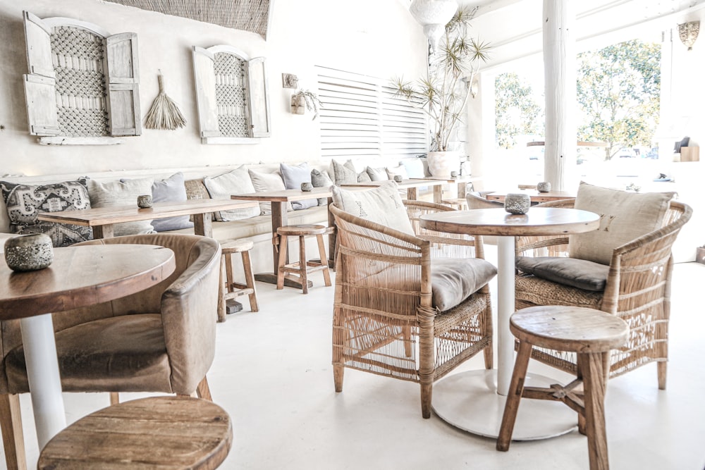 round white wooden table